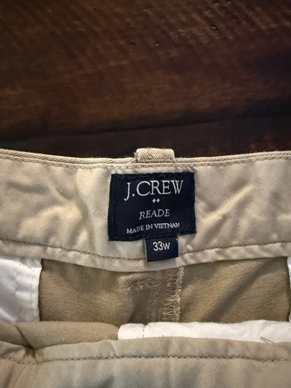 J Crew Men's Classic Khaki Shorts - Neutral Tan- Reade 33w